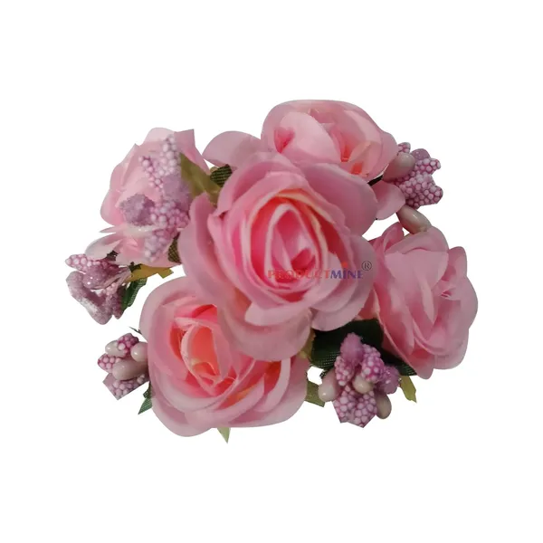Pink_Bridal_Hair_Bun_Pin_Accessories/Fancy_Golden_Juda_Pins_With_Artificial_For_Women_And_Girls_-_Set_Of_5_Pcs