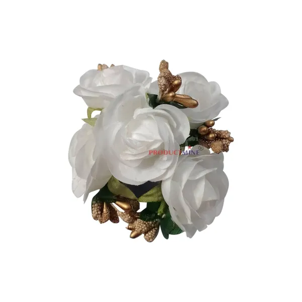 White_Bridal_Hair_Bun_Pin_Accessories/Fancy_Golden_Juda_Pins_With_Artificial_For_Women_And_Girls_-_Set_Of_5_Pcs