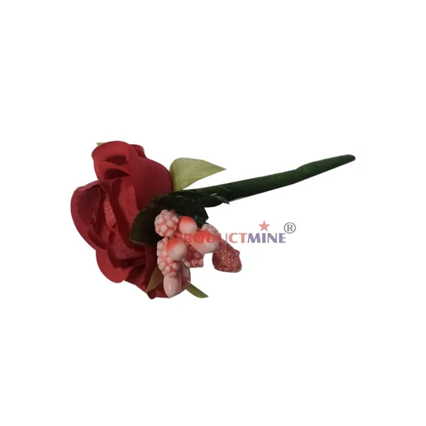 Maroon_Bridal_Hair_Bun_Pin_Accessories/Fancy_Golden_Juda_Pins_With_Artificial_For_Women_And_Girls_-_Set_Of_5_Pcs
