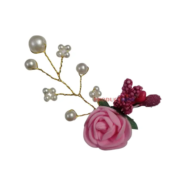 Pink_Bridal_Hair_Bun_Pin_Accessories/Fancy_Golden_Juda_Pins_With_Artificial_For_Women_And_Girls_-_Set_Of_5_Pcs