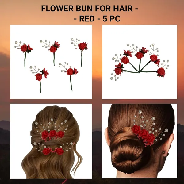 Red_Bridal_Hair_Bun_Pin_Accessories/Fancy_Golden_Juda_Pins_With_Artificial_For_Women_And_Girls_-_Set_Of_5_Pcs