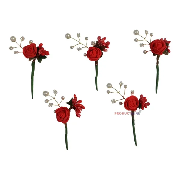 Red_Bridal_Hair_Bun_Pin_Accessories/Fancy_Golden_Juda_Pins_With_Artificial_For_Women_And_Girls_-_Set_Of_5_Pcs