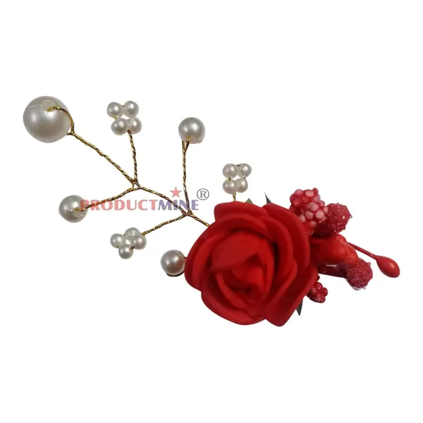 Red_Bridal_Hair_Bun_Pin_Accessories/Fancy_Golden_Juda_Pins_With_Artificial_For_Women_And_Girls_-_Set_Of_5_Pcs