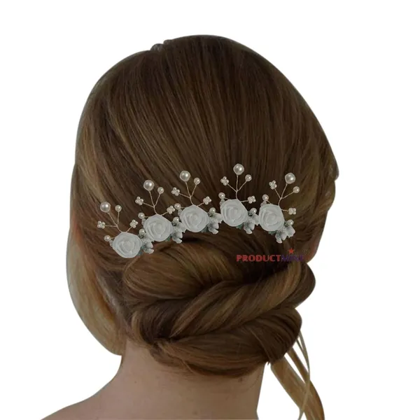 White_Bridal_Hair_Bun_Pin_Accessories/Fancy_Golden_Juda_Pins_For_Women_And_Girls_-_Set_Of_5_Pcs