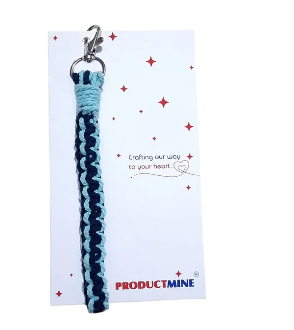 Blue_Macrame_Wristlet_Keychain_Handmade_Braided_Twisted_Hand_Wrist_Lanyard_For_Keys