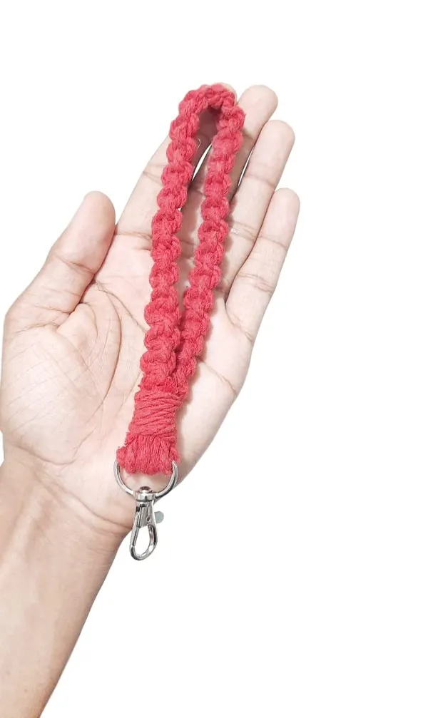 Red_Macrame_Wristlet_Keychain_Handmade_Braided_Twisted_Hand_Wrist_Lanyard_For_Keys