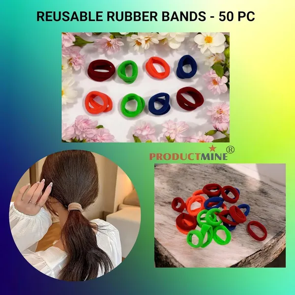 Multicolor_Elastic_Hair_Ponytail_Holder_Soft_Non_Slip_Tight_Stretchable_Rubber_Bands_For_School_Girls_Women,_Hair_Tie_(Pack_Of_50)