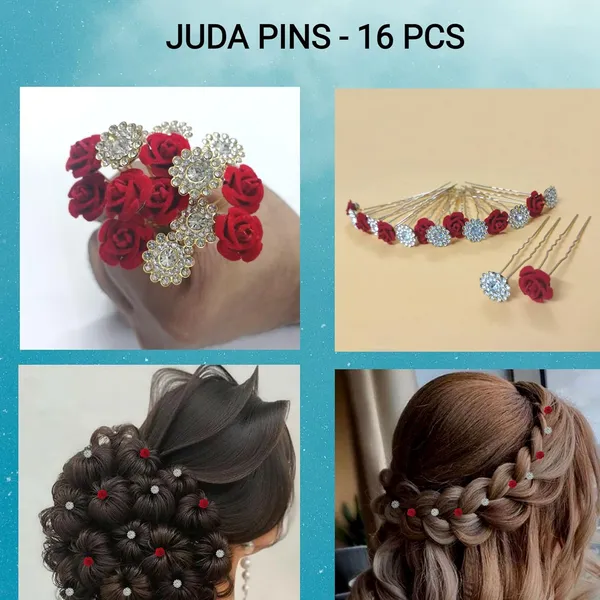 Red_Bridal_Hair_Bun_Pin_Accessories/Fancy_Golden_Juda_Pins_With_Artificial_Rhinestone_For_Women_And_Girls_-_Set_Of_16_Pcs