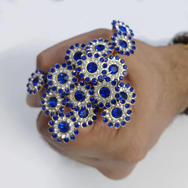 Blue_Bridal_Hair_Bun_Pin_Accessories/Fancy_Golden_Juda_Pins_With_Blue_And_Clear_Rhinestone_For_Women_And_Girls_-_Set_Of_16_Pcs