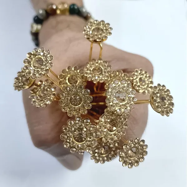 Golden_Bridal_Hair_Bun_Pin_Accessories/Fancy_Golden_Juda_Pins_With_Golden_Rhinestone_For_Women_And_Girls_-_Set_Of_16_Pcs