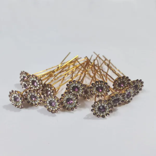 Purple_And_Clear_Bridal_Hair_Bun_Pin_Accessories/Fancy_Golden_Juda_Pins_With_Rhinestone_For_Women_And_Girls_-_Set_Of_16_Pcs
