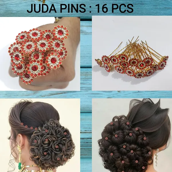 Red_Bridal_Hair_Bun_Pin_Accessories/Fancy_Golden_Juda_Pins_With_Rhinestone_For_Women_And_Girls_-_Set_Of_16_Pcs