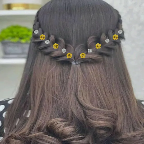 Yellow_Bridal_Hair_Bun_Pin_Accessories/Fancy_Golden_Juda_Pins_With_Artificial_Rhinestone_For_Women_And_Girls_-_Set_Of_16_Pcs