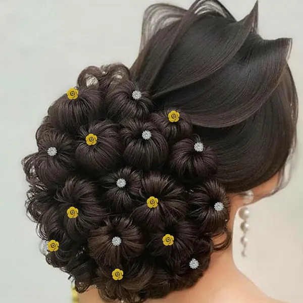 Yellow_Bridal_Hair_Bun_Pin_Accessories/Fancy_Golden_Juda_Pins_With_Artificial_Rhinestone_For_Women_And_Girls_-_Set_Of_16_Pcs