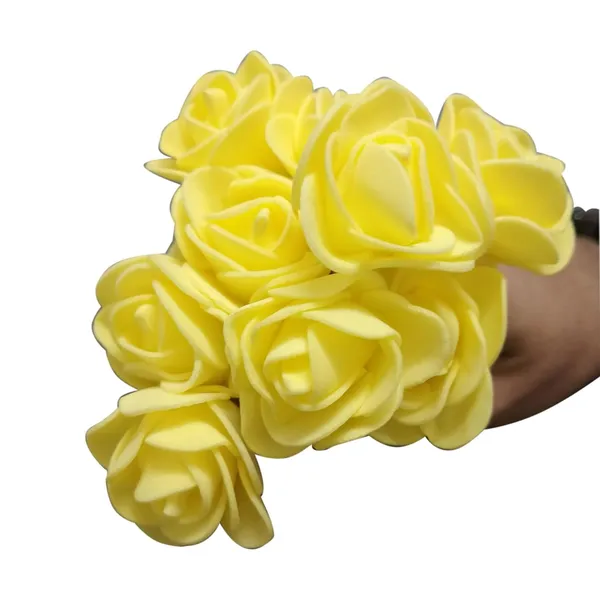 Yellow_Bridal_Hair_Bun_Pin_Accessories/Fancy_Golden_Juda_Pins_With_Artificial_Rose_For_Women_And_Girls_-_Set_Of_10_Pcs