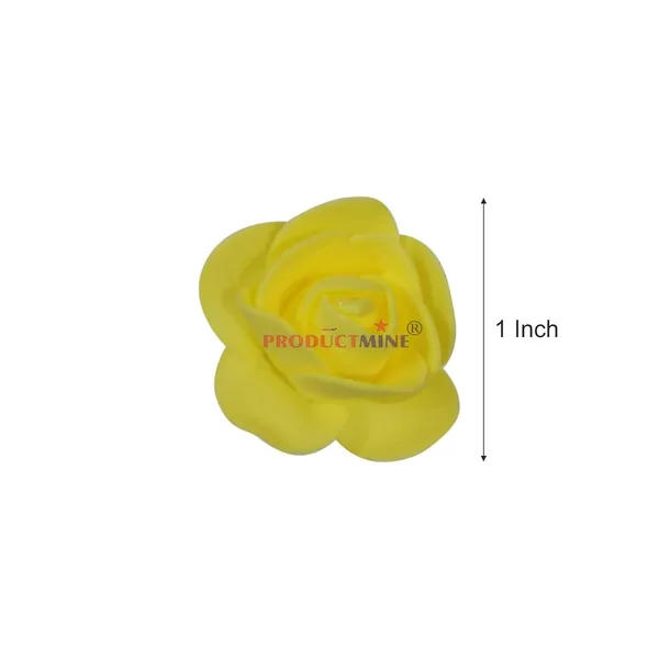 Yellow_Bridal_Hair_Bun_Pin_Accessories/Fancy_Golden_Juda_Pins_With_Artificial_Rose_For_Women_And_Girls_-_Set_Of_10_Pcs