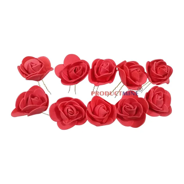 Red_Bridal_Hair_Bun_Pin_Accessories/Fancy_Golden_Juda_Pins_With_Artificial_For_Women_And_Girls_-_Set_Of_10_Pcs
