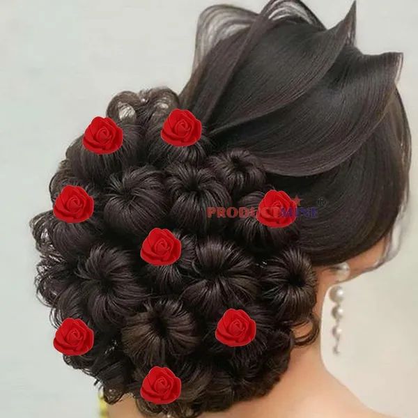 Red_Bridal_Hair_Bun_Pin_Accessories/Fancy_Golden_Juda_Pins_With_Artificial_For_Women_And_Girls_-_Set_Of_10_Pcs
