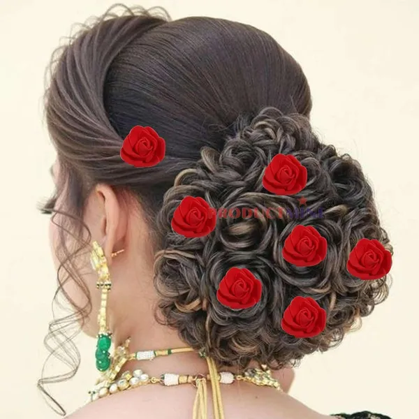 Red_Bridal_Hair_Bun_Pin_Accessories/Fancy_Golden_Juda_Pins_With_Artificial_For_Women_And_Girls_-_Set_Of_10_Pcs