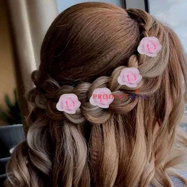 Pink_Bridal_Hair_Bun_Pin_Accessories/Fancy_Golden_Juda_Pins_With_Artificial_For_Women_And_Girls_-_Set_Of_10_Pcs