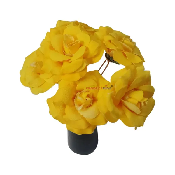 Yellow_Bridal_Hair_Pin_Bun_Pin_Accessories/Fancy_Golden_Artificial_Juda_Pins_For_Women_And_Girls_Hair__-_Set_Of_6_Pcs