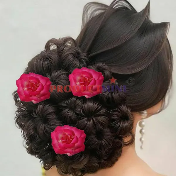 Pink_Bridal_Bun_Pin_Accessories/Fancy_Golden_Juda_Pins_With_Artificial_Pin_For_Women_And_Girls_Hair__-_Set_Of_6_Pcs