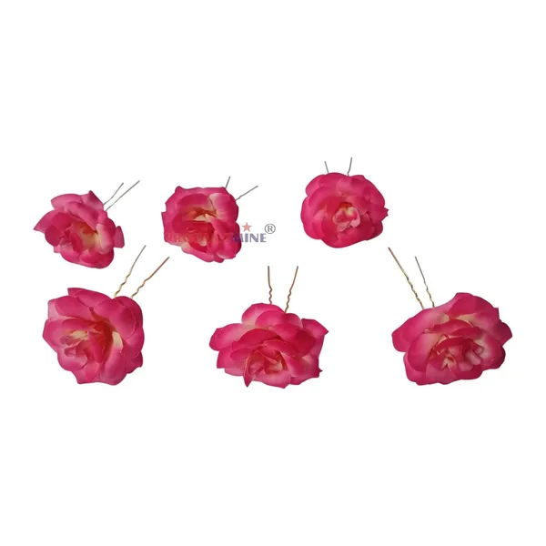 Pink_Bridal_Bun_Pin_Accessories/Fancy_Golden_Juda_Pins_With_Artificial_Pin_For_Women_And_Girls_Hair__-_Set_Of_6_Pcs