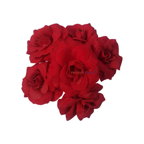 Red_Bridal_Hair_Pin_Bun_Pin_Accessories/Fancy_Golden_Juda_Pins_With_Artificial_Rose_Hair_Pin_For_Women_And_Girls_Hair__-_Set_Of_6_Pcs