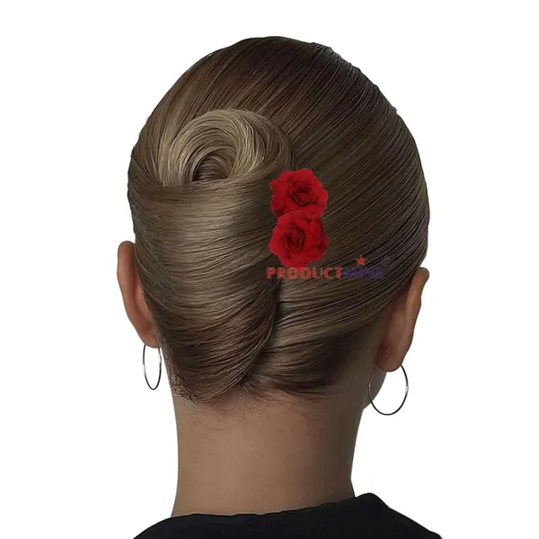 Red_Bridal_Hair_Pin_Bun_Pin_Accessories/Fancy_Golden_Juda_Pins_With_Artificial_Rose_Hair_Pin_For_Women_And_Girls_Hair__-_Set_Of_6_Pcs