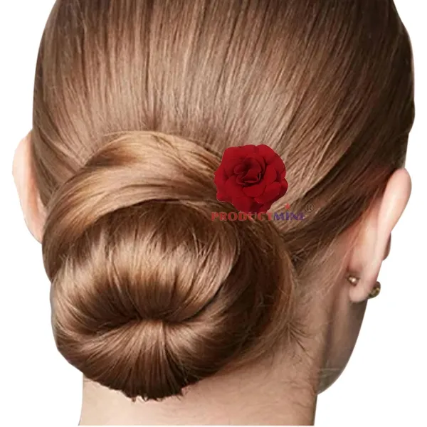 Red_Bridal_Hair_Pin_Bun_Pin_Accessories/Fancy_Golden_Juda_Pins_With_Artificial_Rose_Hair_Pin_For_Women_And_Girls_Hair__-_Set_Of_6_Pcs