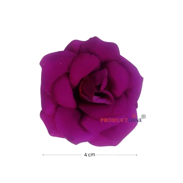 Purple_Bridal_Hair_Pin_Bun_Pin_Accessories/Fancy_Golden_Juda_Pins_With_Artificial_Flowers_Hair_Pin_For_Women_And_Girls_Hair__-_Set_Of_6_Pcs