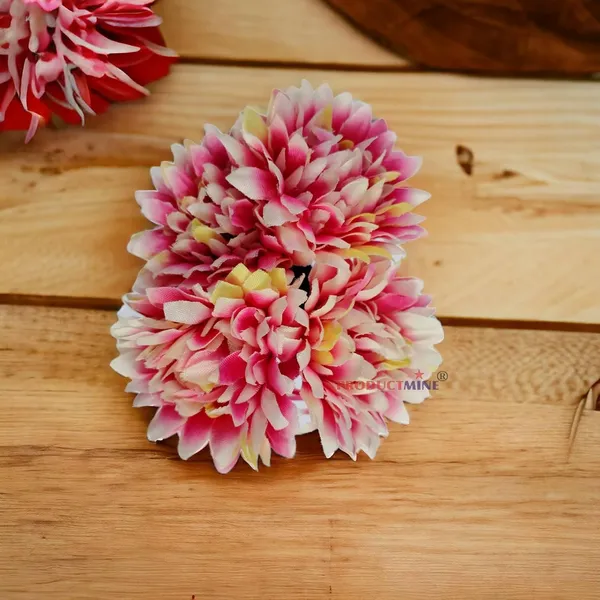Magenta_Pink_Bridal_Hair_Pin_Bun_Pin_Golden_Juda_Pins_With_Artificial_Big_6_Cm_Magenta_Flowers_Hair_For_Women_Wedding_-_Set_Of_4_Pcs