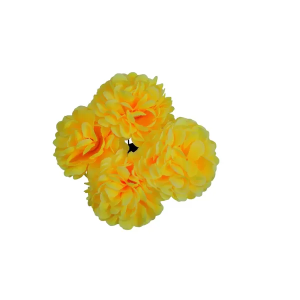 Neon_Yellow_Bridal_Hair_Pin_Bun_Golden_Juda_Pins_With_Artificial_Big_4.5_Cm_Neon_Flowers_Hair_Pin_For_Women_And_Girls_Hair__-_Set_Of_4_Pcs