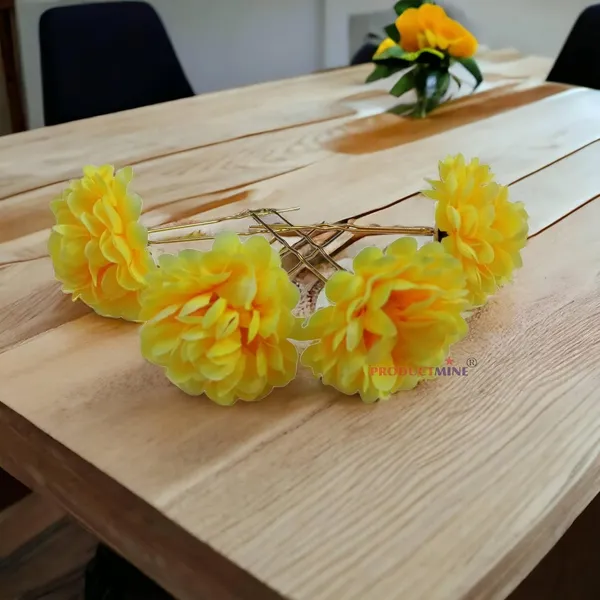 Neon_Yellow_Bridal_Hair_Pin_Bun_Golden_Juda_Pins_With_Artificial_Big_4.5_Cm_Neon_Flowers_Hair_Pin_For_Women_And_Girls_Hair__-_Set_Of_4_Pcs