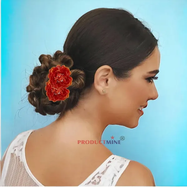 Dark_Orange_Bridal_Hair_Pin_Bun_Pin_Golden_Juda_Pins_With_Artificial_Big_4.5_Cm_Flowers_Hair_Pin_For_Women_And_Girls_Hair__-_Set_Of_4_Pcs