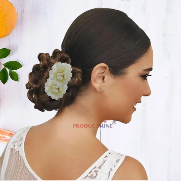 Off_White_Bridal_Hair_Pin_Bun_Pin_Golden_Juda_Pins_With_Artificial_Big_5_Cm_Flowers_For_Women_And_Girls_Hair__-_Set_Of_4_Pcs