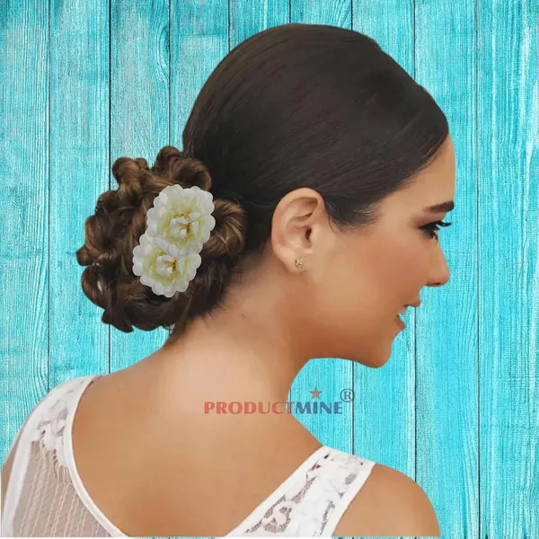 Off_White_Bridal_Hair_Pin_Bun_Pin_Golden_Juda_Pins_With_Artificial_Big_5_Cm_Flowers_For_Women_And_Girls_Hair__-_Set_Of_4_Pcs