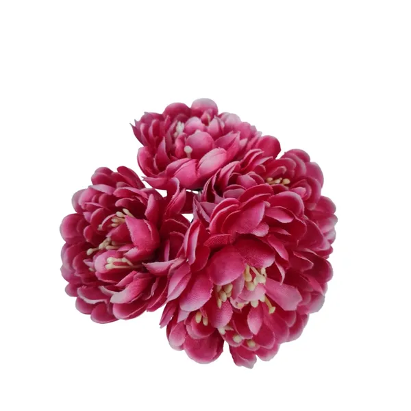 Magenta_Pink_Bridal_Bun_Pin_Golden_Juda_Pins_With_Artificial_Big_5_Cm_Magenta_Flowers_Hair_Pin_For_Women_And_Girls_Hair__-_Set_Of_4_Pcs