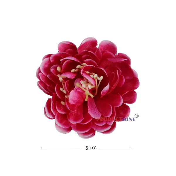 Magenta_Pink_Bridal_Bun_Pin_Golden_Juda_Pins_With_Artificial_Big_5_Cm_Magenta_Flowers_Hair_Pin_For_Women_And_Girls_Hair__-_Set_Of_4_Pcs