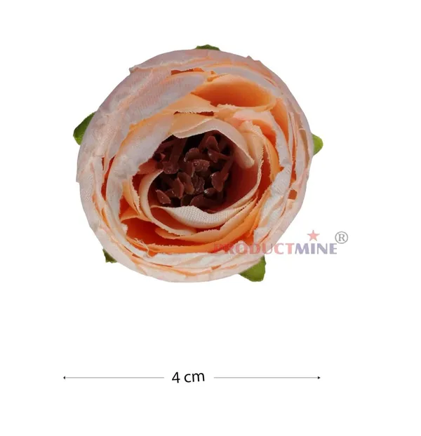 Peach_Bridal_Hair_Pin_Accessories/Fancy_Golden_Juda_Pins_With_Artificial_Big_4_Cm_Peach_Color_Flowers_Hair_Pin_For_Women_And_Girls_Hair__-_Set_Of_6_Pcs