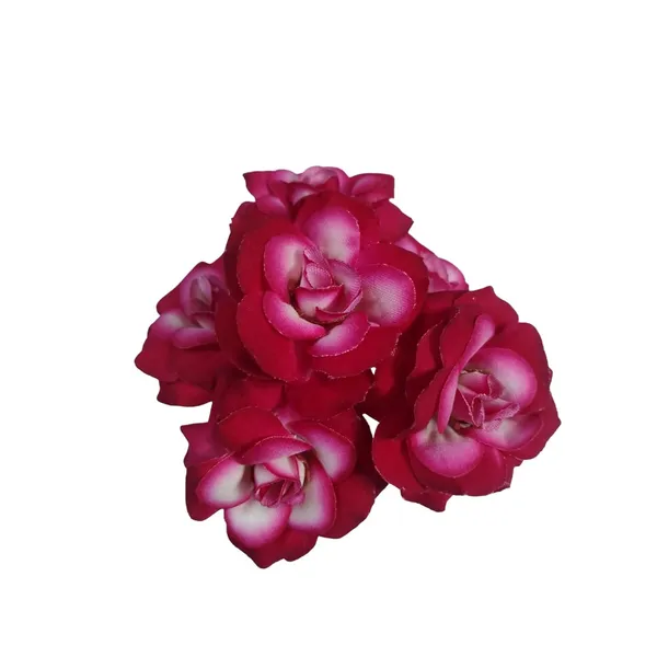 Magenta_Pink_'_Bridal_Hair_Pin_Bun_Pin_Accessories/Fancy_Golden_Juda_Pins_With_Artificial_Magenta_For_Women_And_Girls_Hair__-_Set_Of_6_Pcs