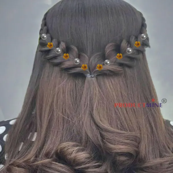 Yellow_And_White_Bridal_Hair_Bun_Pin_Accessories/Fancy_Golden_Juda_Pins_With_Artificial_Pearls_For_Women_And_Girls_-_Set_Of_16_Pcs