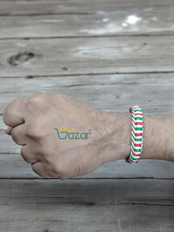 RED,WHITE,GREEN_-_HANDMADE__BRACELET_ADJUSTABLE_WRISTBAND_BRACELET_FRIENDSHIP_BAND_FOR_WOMEN_AND_MEN_SKIN_FRIENDLY