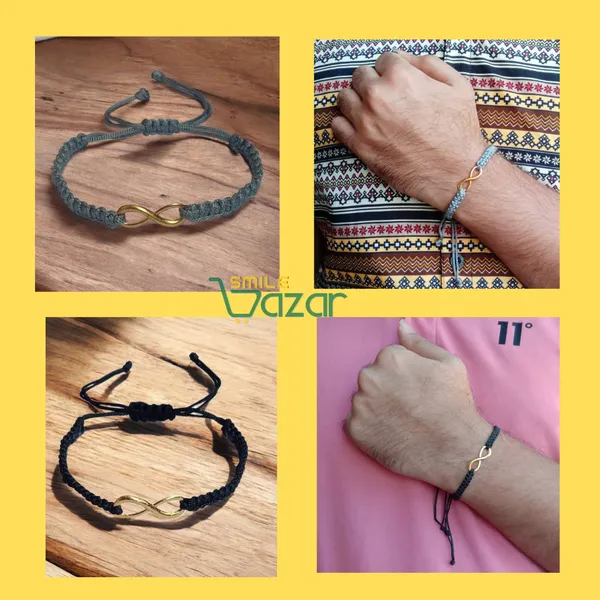 Set_Of_2_Pcs_-_Infinity_Charm_Thread_Bracelet__Adjustable_Wristband_Bracelet_For_Girls,_Men,_Boys_And_Women
