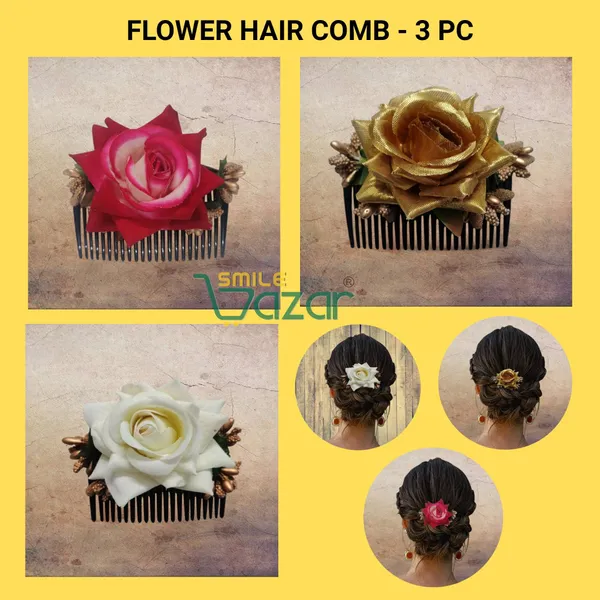 Set_Of_3_Pcs-_Floral_Hair_Comb_Flower_Hair_Comb_Flower_Hair_Accessories_Hair_Comb_Pin_Floral_For_Women_And_Girls__Hair_Pins_For_Women_Wedding
