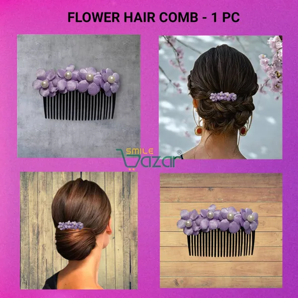 Set_Of_4_Pcs_-_Floral_Hair_Comb_Flower_Hair_Comb�Flower_Hair_Accessories_Hair_Comb_Pin_Floral_For_Women_And_Girls�Hair_Pins_For_Women_Wedding