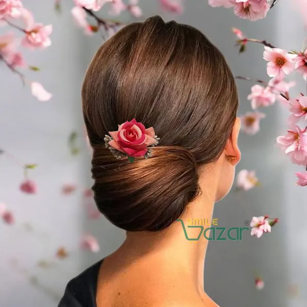 Red_&_Peach_Floral_Hair_Comb_Flower_Hair_For_Women_And_Girls_-1_Pc