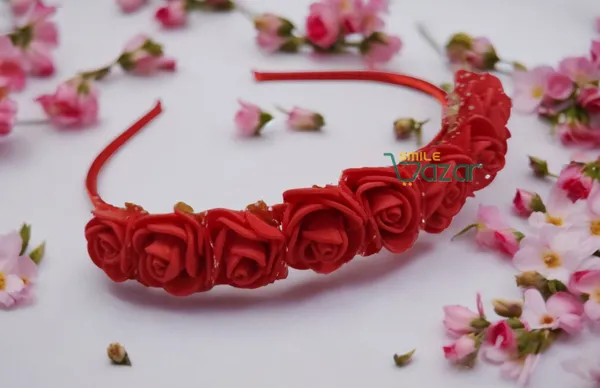 Set_Of_2_Pcs_-_Ͽ�Floral_Hairband_Flower_Hair_Band�Flower_Hair_Accessories_Head_Band_Floral_For_Women_And_Girls_Tiara_For_Women_Wedding