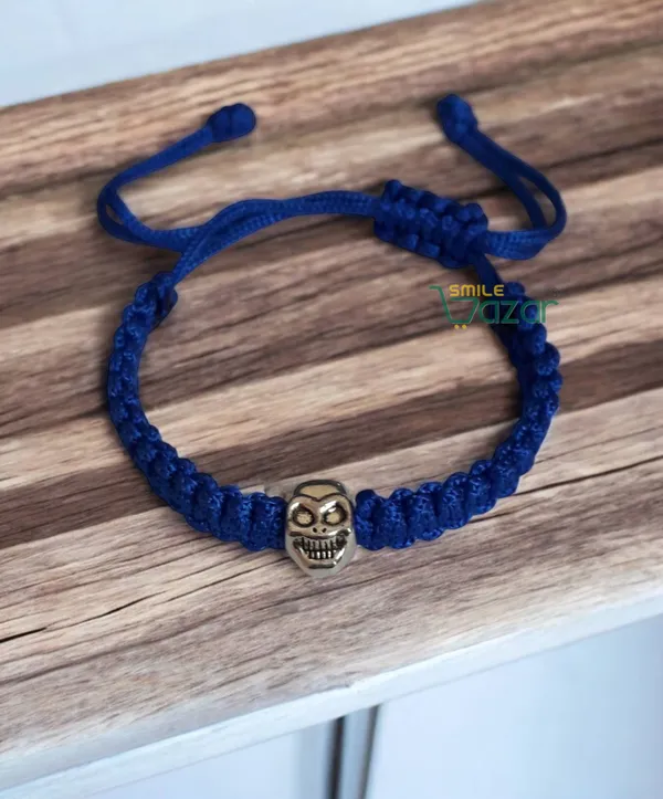 Blue_Handmade_Adjustable_Bracelet_With_Skull_Charm_Wristband_Bracelet_Friendship_Band_For_Men,Girls,_Boys_And_Women