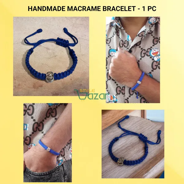 Blue_Handmade_Adjustable_Bracelet_With_Skull_Charm_Wristband_Bracelet_Friendship_Band_For_Men,Girls,_Boys_And_Women